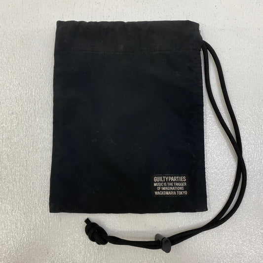 【中古】WACKOMARIA | ワコマリア nyron drawstring bag ポーチ 24ss-wma-bg03 ブラック【加古川店】