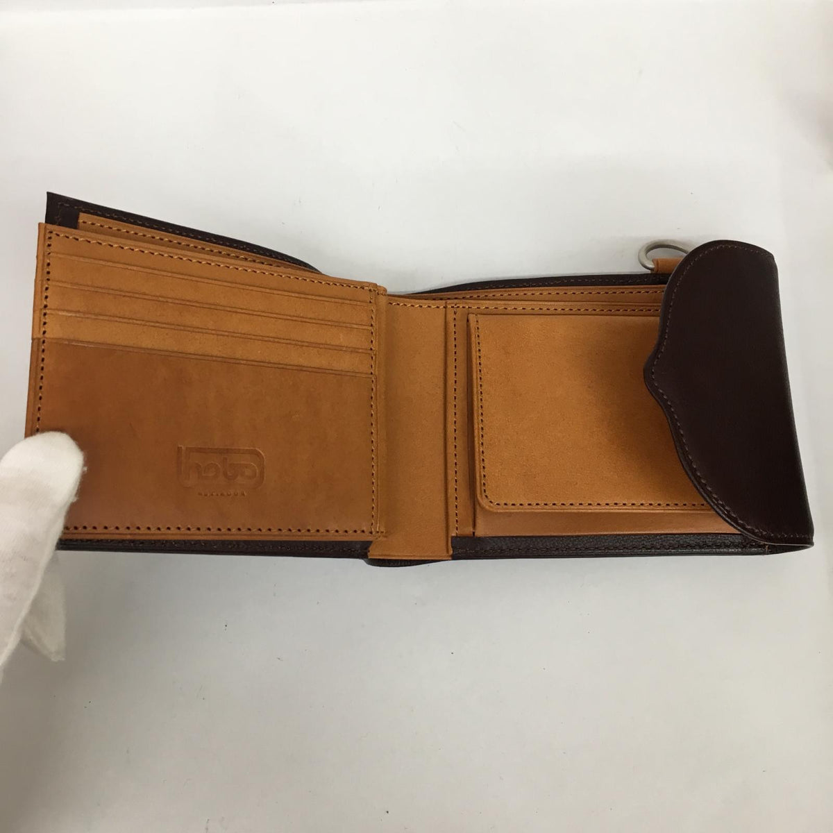 hobo | ホーボー ヤギ革 三つ折り財布 三つ折り財布 ブラウン【加古川店】