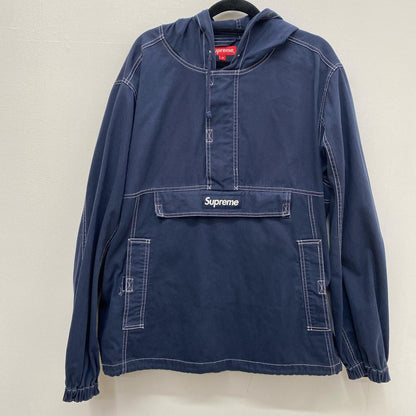 Supreme | シュプリーム contrast stitch twill pullover 年式:16AW 擦れ、汚れ パーカー ネイビー サイズ：M【加古川店】