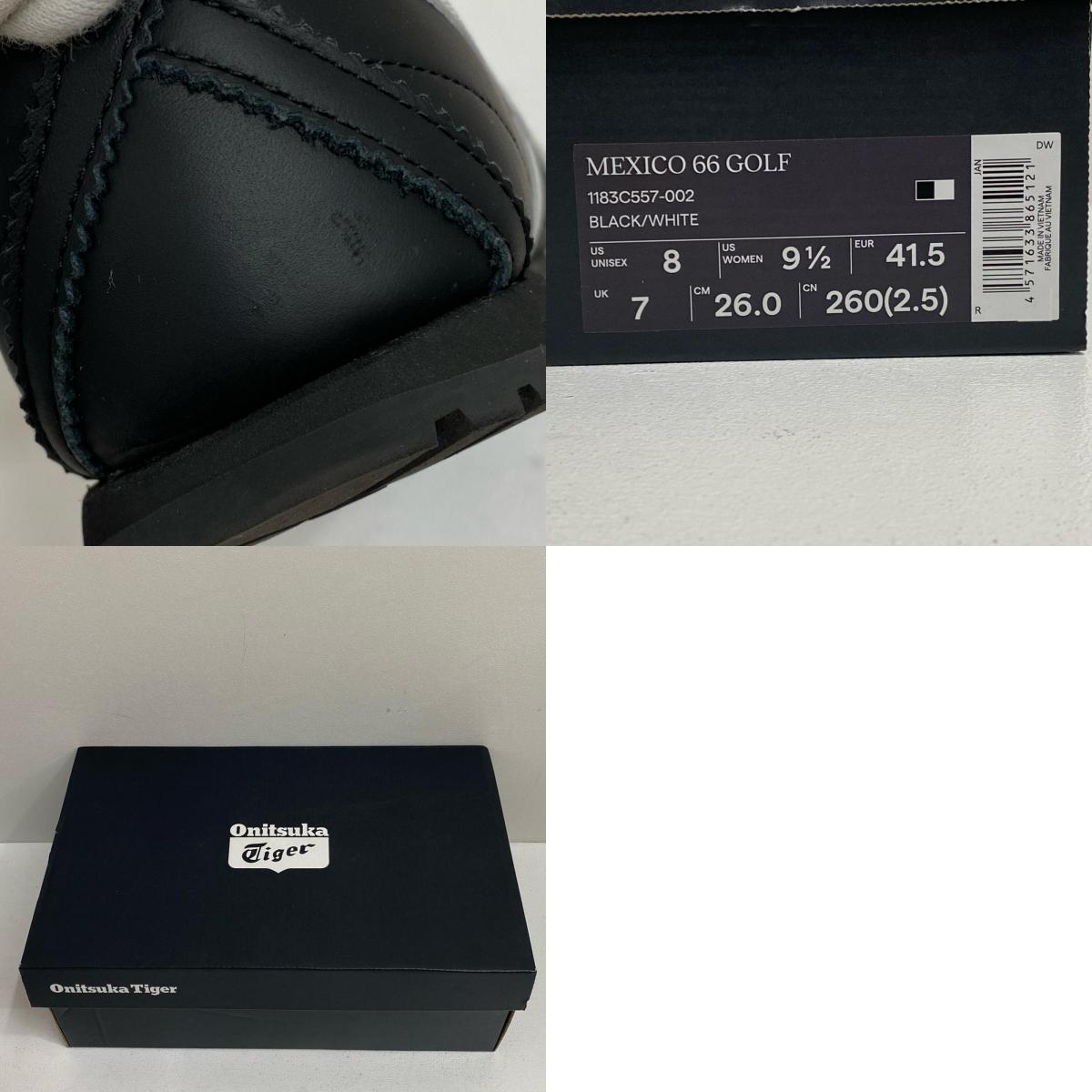 Onitsuka Tiger(asics | オニツカタイガー MEXICO 66 GOLF スニーカー 1183C557-002 ブラック 26cm【加古川店】