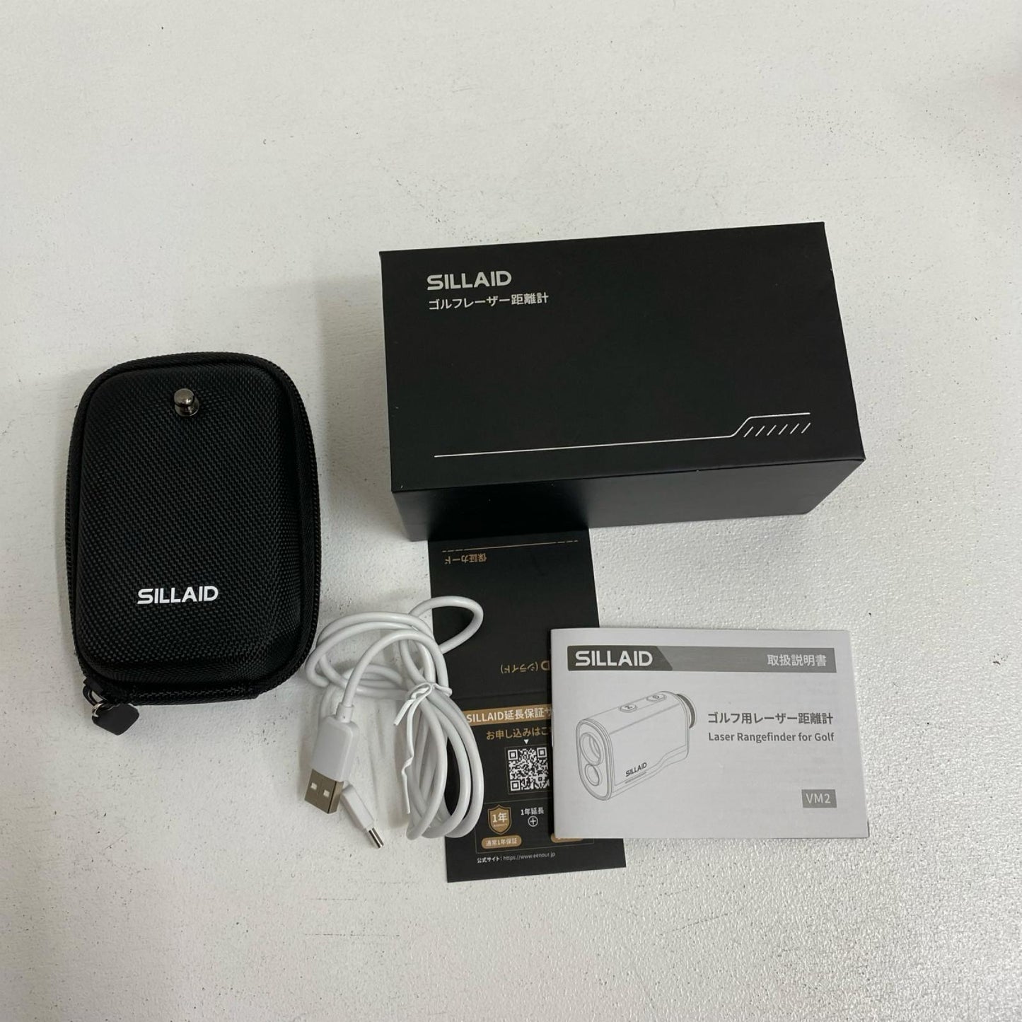 【ゴルフ用品】 ゴルフナビ SILLAID ｺﾞﾙﾌﾚｰｻﾞｰ距離計 VM2 箱、ｹｰｽ付【加古川店】