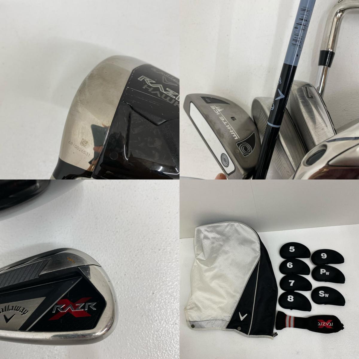 【ゴルフ用品】 Callaway | キャロウェイ CALLAWAY キャディ+クラブセット RAZR HAWK(2011) 10本ｾｯﾄ フレックス:S ﾌｰﾄﾞ､ﾍｯﾄﾞｶﾊﾞｰ(UT､ｱｲｱﾝ) 1W.4U.5~9.P.Pt(ｸﾞﾘｯﾌﾟ劣化)【加古川店】