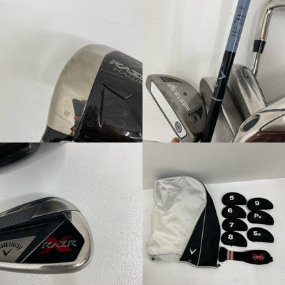 【ゴルフ用品】 Callaway | キャロウェイ CALLAWAY キャディ+クラブセット RAZR HAWK(2011) 10本ｾｯﾄ フレックス:S ﾌｰﾄﾞ､ﾍｯﾄﾞｶﾊﾞｰ(UT､ｱｲｱﾝ) 1W.4U.5~9.P.Pt(ｸﾞﾘｯﾌﾟ劣化)【加古川店】