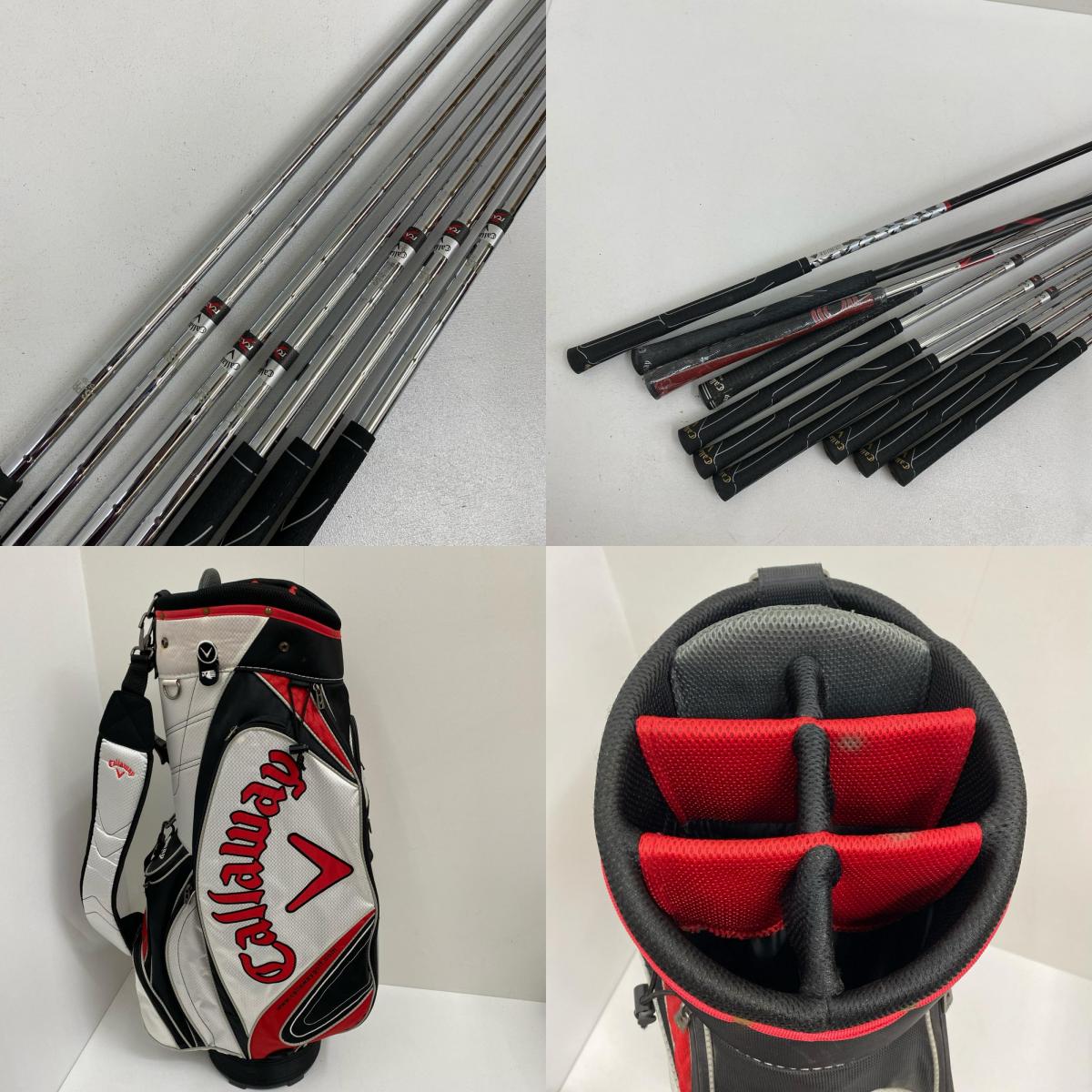 【ゴルフ用品】 Callaway | キャロウェイ CALLAWAY キャディ+クラブセット RAZR HAWK(2011) 10本ｾｯﾄ フレックス:S ﾌｰﾄﾞ､ﾍｯﾄﾞｶﾊﾞｰ(UT､ｱｲｱﾝ) 1W.4U.5~9.P.Pt(ｸﾞﾘｯﾌﾟ劣化)【加古川店】