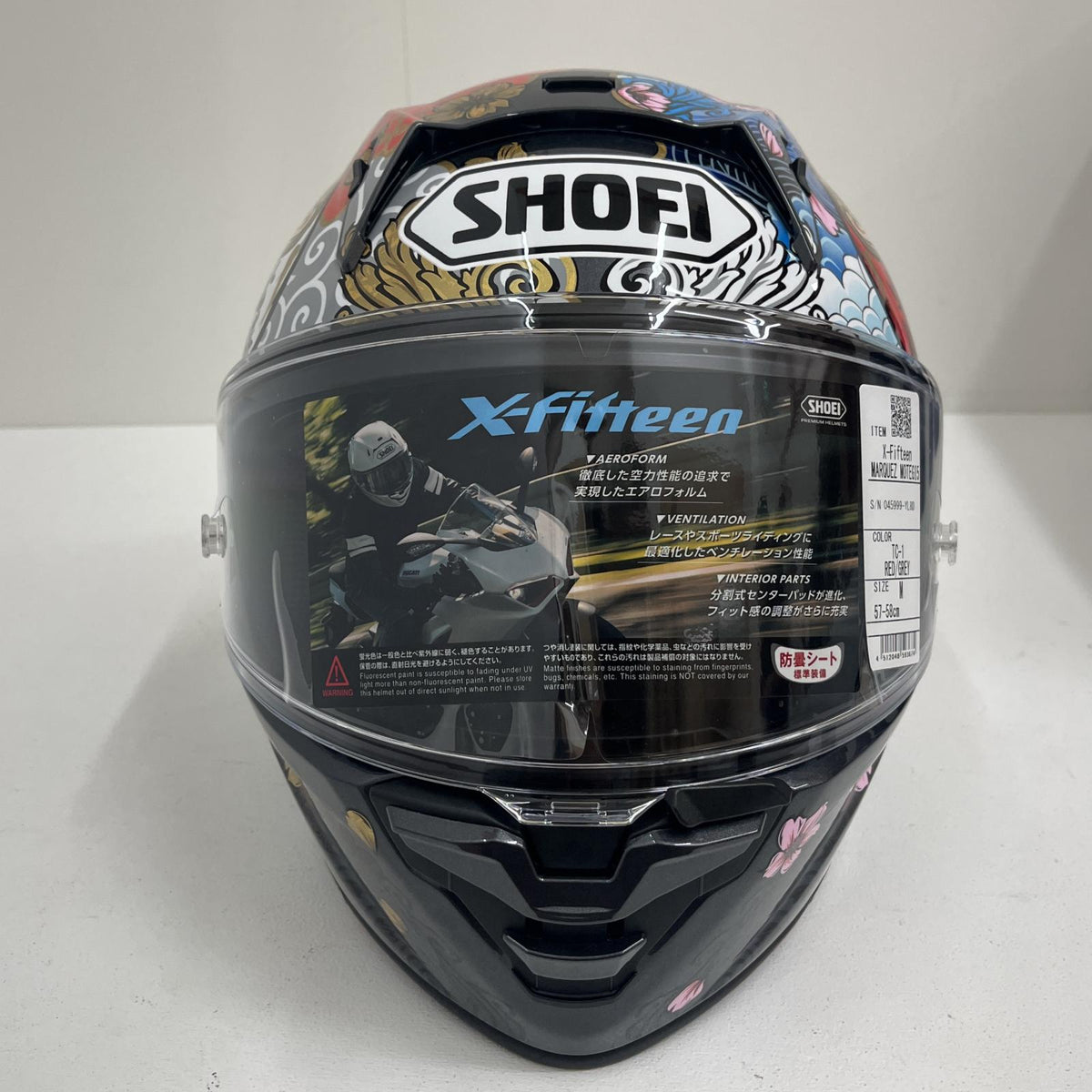 SHOEI X-Fifteen MARQUEZ MOTEGI5 size:M、箱、付属完品【加古川店】
