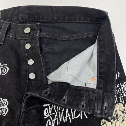DENIM TEARS xStussy xOur Legacy xLevi’s デニムパンツ a1592-003 ブラック サイズ：32【加古川店】