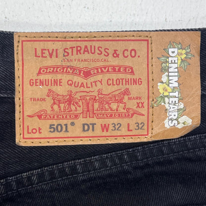 DENIM TEARS xStussy xOur Legacy xLevi’s デニムパンツ a1592-003 ブラック サイズ：32【加古川店】