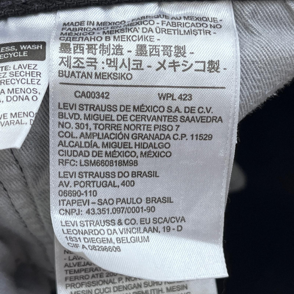 DENIM TEARS xStussy xOur Legacy xLevi’s デニムパンツ a1592-003 ブラック サイズ：32【加古川店】