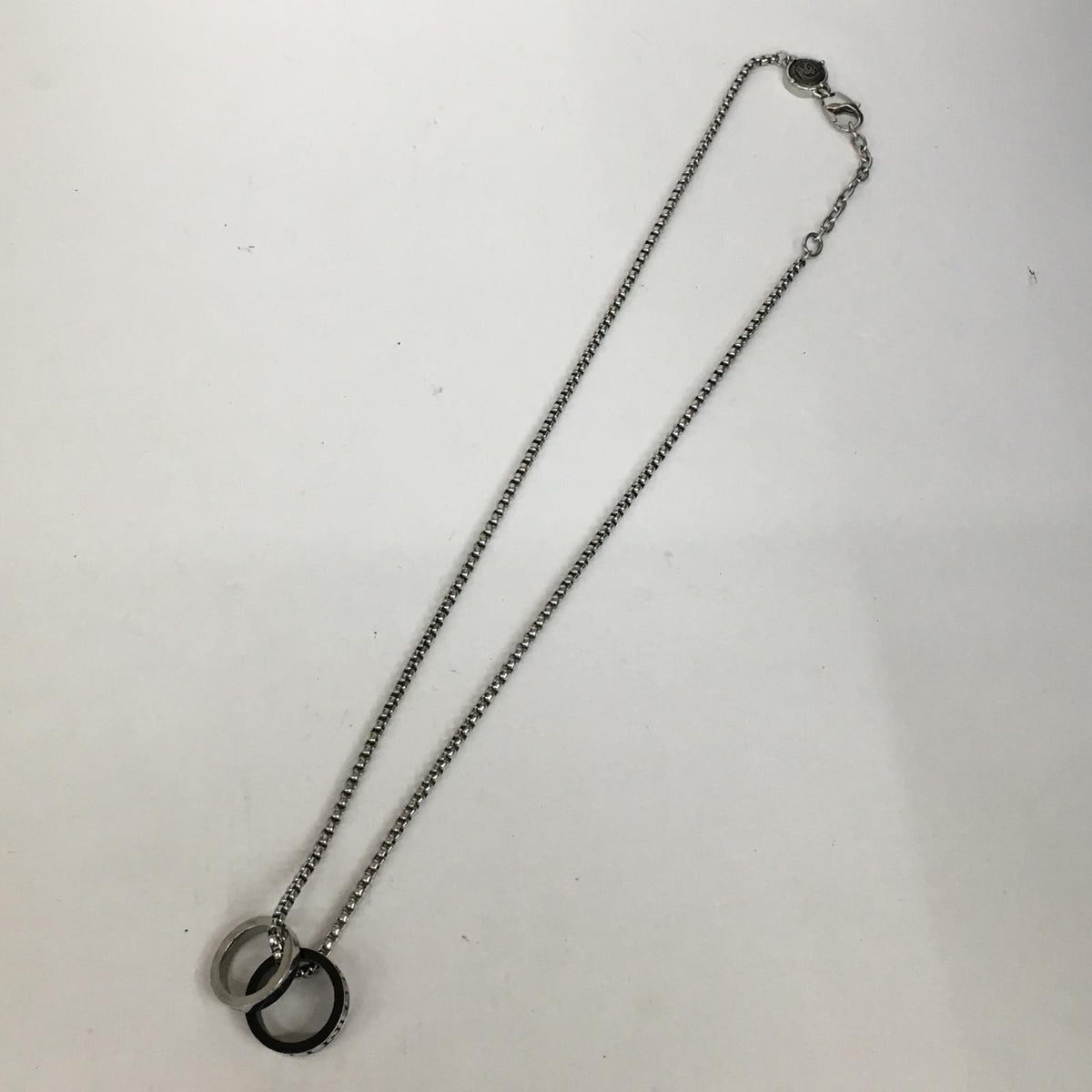DIESEL | ディーゼル double ring necklace ネックレス シルバー【加古川店】