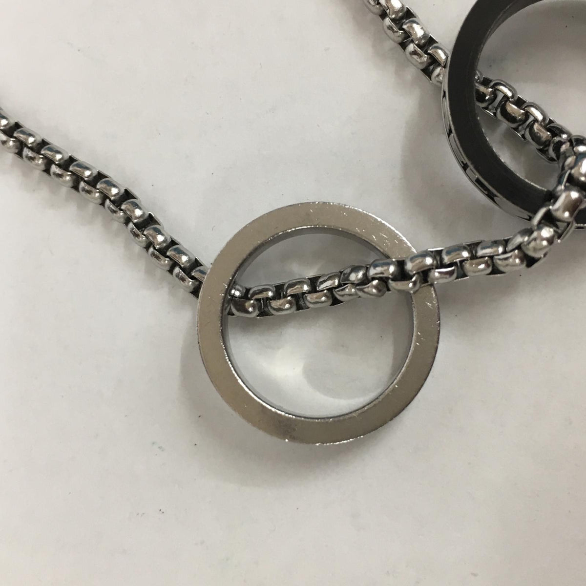 DIESEL | ディーゼル double ring necklace ネックレス シルバー【加古川店】