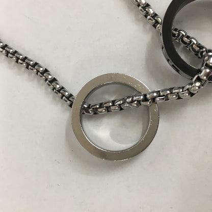 DIESEL | ディーゼル double ring necklace ネックレス シルバー【加古川店】