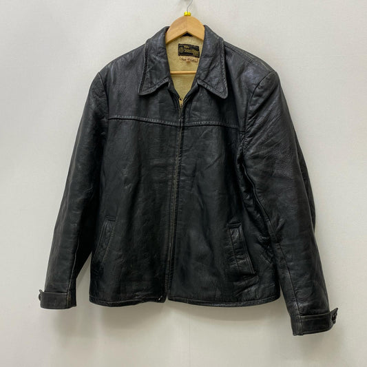 DALA SKINNKLADER　GOAT SKIN LEATHER JAKET レザー ブラック サイズ：S【加古川店】