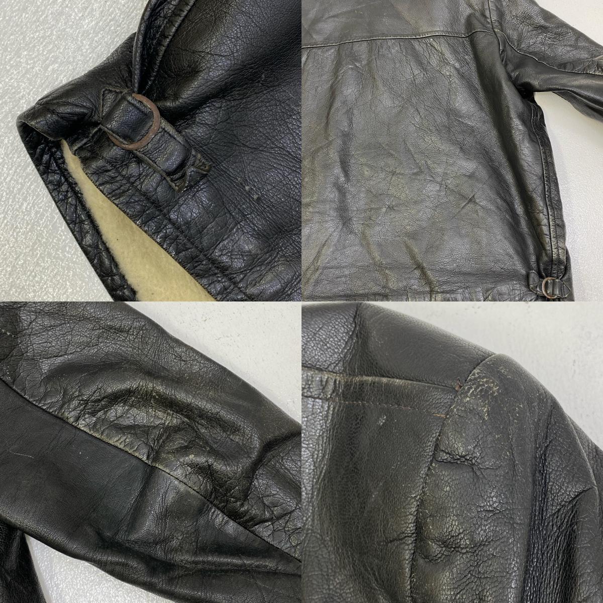 DALA SKINNKLADER　GOAT SKIN LEATHER JAKET レザー ブラック サイズ：S【加古川店】