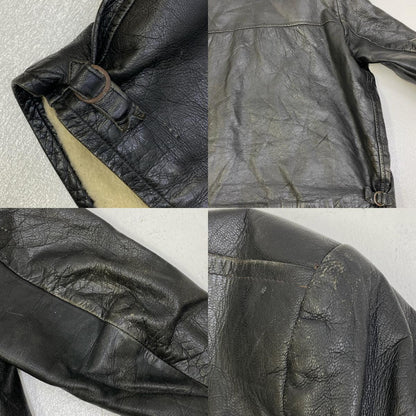 DALA SKINNKLADER　GOAT SKIN LEATHER JAKET レザー ブラック サイズ：S【加古川店】