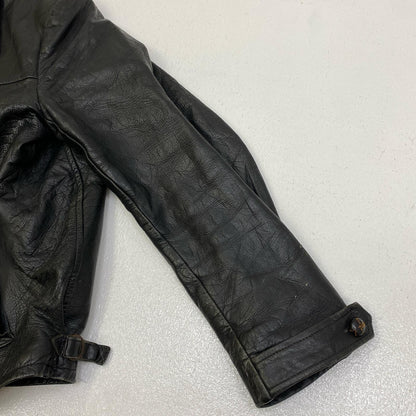 DALA SKINNKLADER　GOAT SKIN LEATHER JAKET レザー ブラック サイズ：S【加古川店】