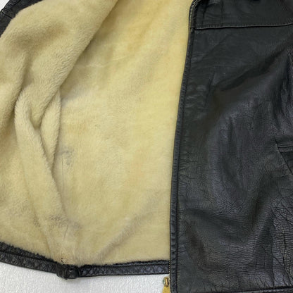 DALA SKINNKLADER　GOAT SKIN LEATHER JAKET レザー ブラック サイズ：S【加古川店】