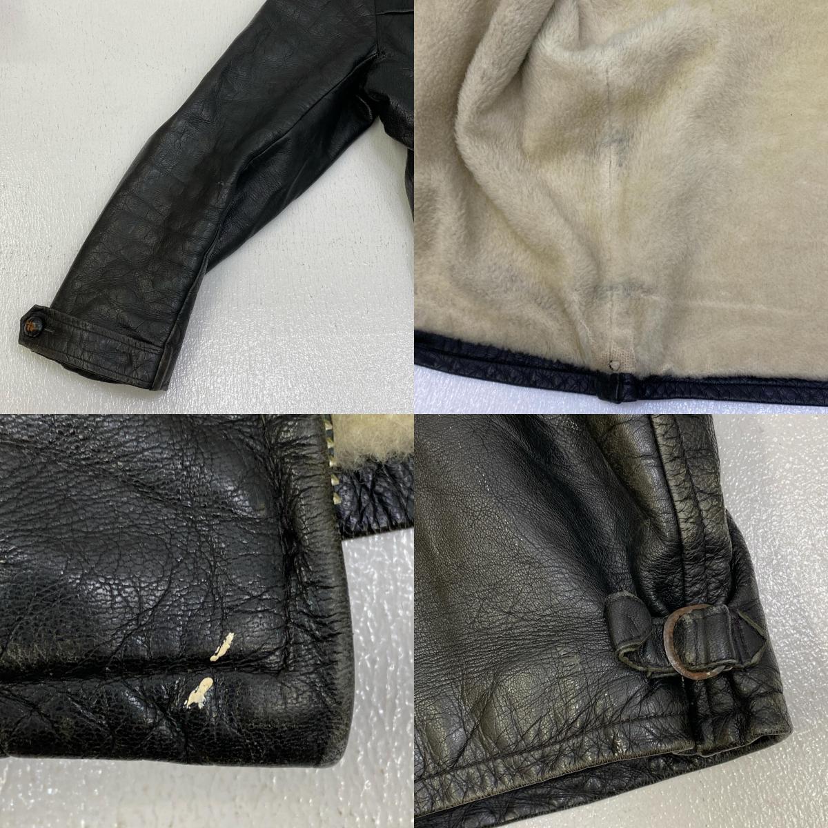 DALA SKINNKLADER　GOAT SKIN LEATHER JAKET レザー ブラック サイズ：S【加古川店】