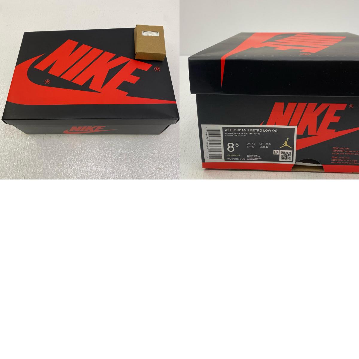 NIKE | ナイキ AJ 1 Retro Low OG スニーカー HQ6998-600 レッド 26.5cm【加古川店】
