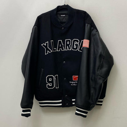 X-LARGE | エクストララージ OG LOGO VARSITY JACKET スタジャン 101244021005 ブラック サイズ：XL【加古川店】