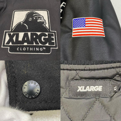 X-LARGE | エクストララージ OG LOGO VARSITY JACKET スタジャン 101244021005 ブラック サイズ：XL【加古川店】