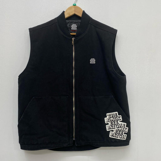 BlackEyePatch | ブラックアイパッチ Sticker Slapped Duck Vest ダウンベスト ブラック サイズ：L【加古川店】