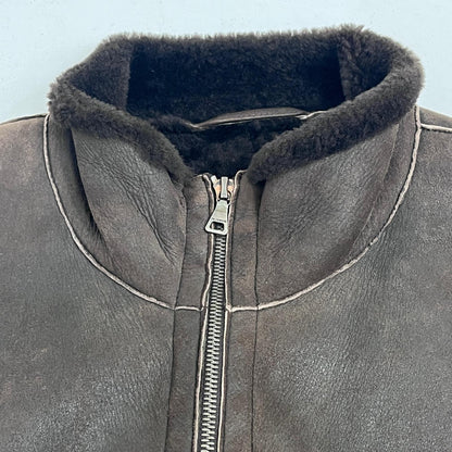 JIL SANDER | ジルサンダー STAND NECK MOUTON VEST ベスト ブラウン サイズ：50【加古川店】