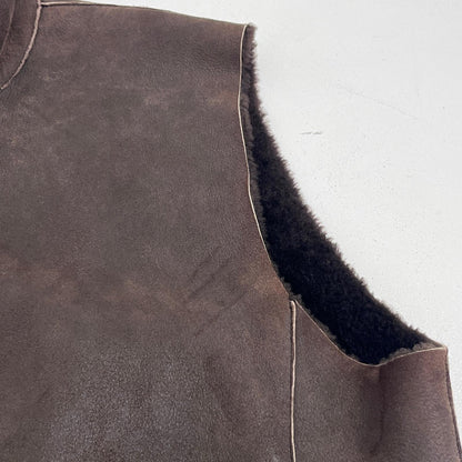 JIL SANDER | ジルサンダー STAND NECK MOUTON VEST ベスト ブラウン サイズ：50【加古川店】