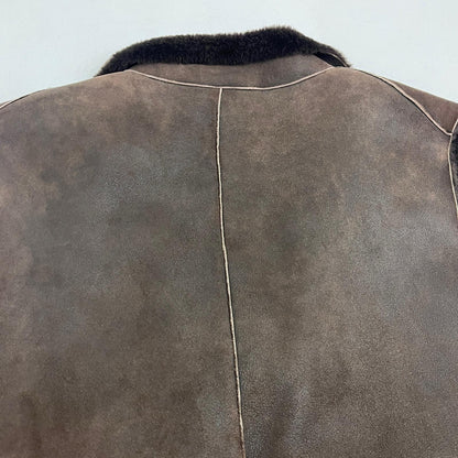 JIL SANDER | ジルサンダー STAND NECK MOUTON VEST ベスト ブラウン サイズ：50【加古川店】