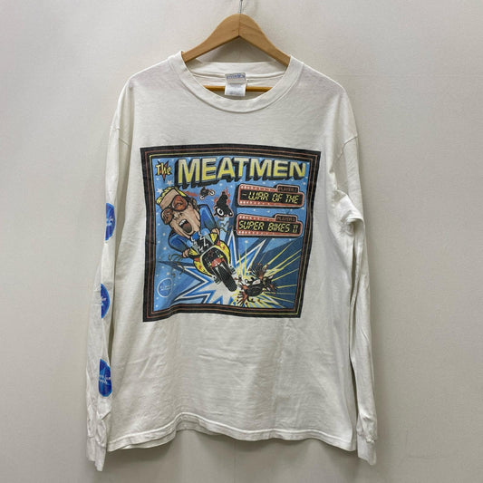 the meatmen:War of the Superbikes II 長袖Ｔシャツ ホワイト サイズ：L【加古川店】