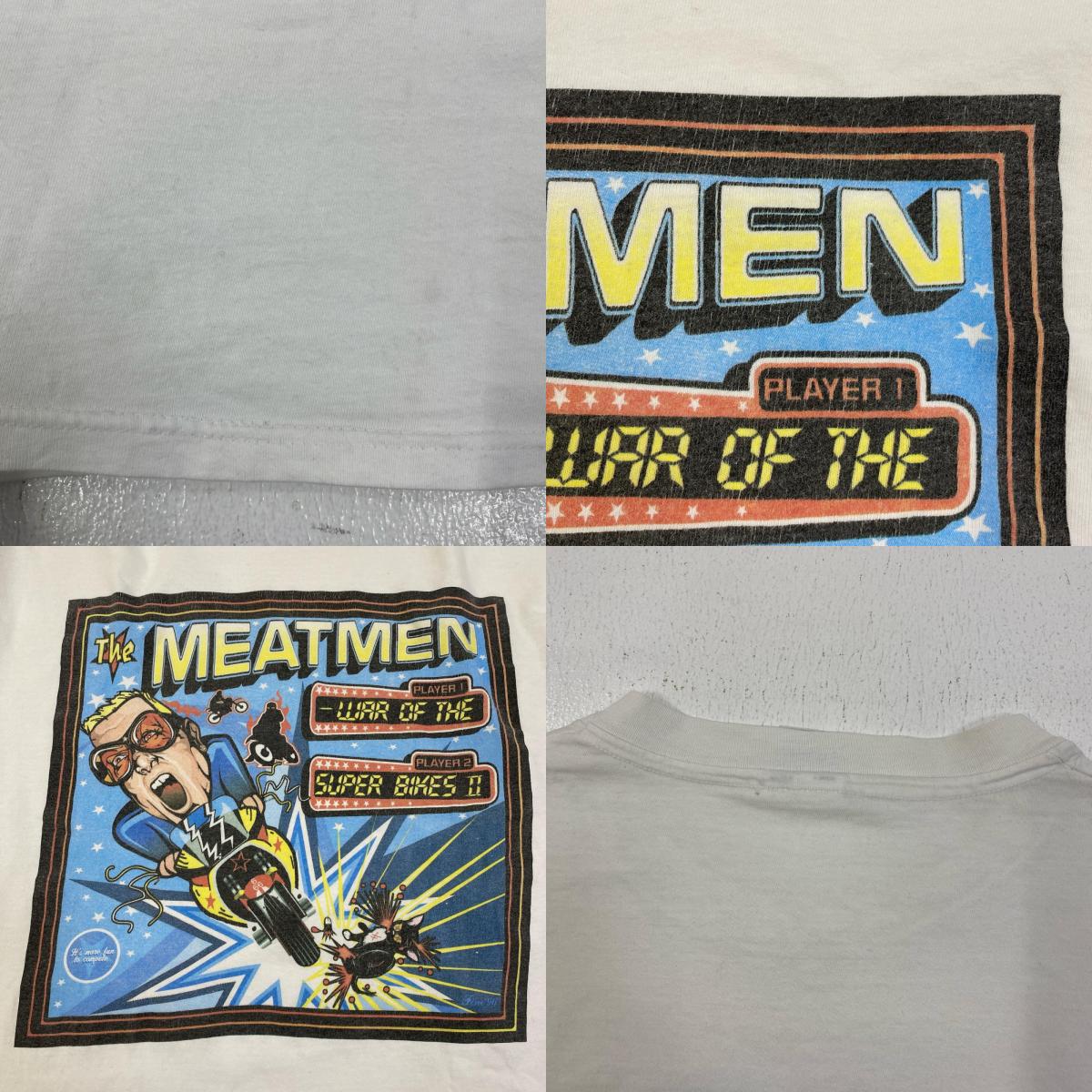 the meatmen:War of the Superbikes II 長袖Ｔシャツ ホワイト サイズ：L【加古川店】