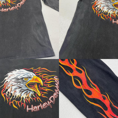 HARLEY-DAVIDSON | ハーレーダビットソン FLAME/EAGLE 長袖Ｔシャツ ブラック サイズ：M【加古川店】