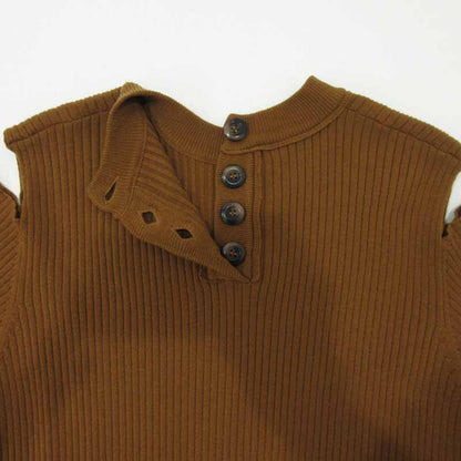 SOLOV｜ソロヴ スリットニットワンピース SLIT KNIT DRESS ワンピース SO-19AW-KN-04 ブラウン サイズ：2【三重本店】