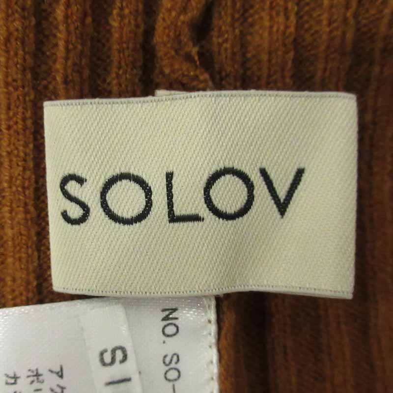 SOLOV｜ソロヴ スリットニットワンピース SLIT KNIT DRESS ワンピース SO-19AW-KN-04 ブラウン サイズ：2【三重本店】
