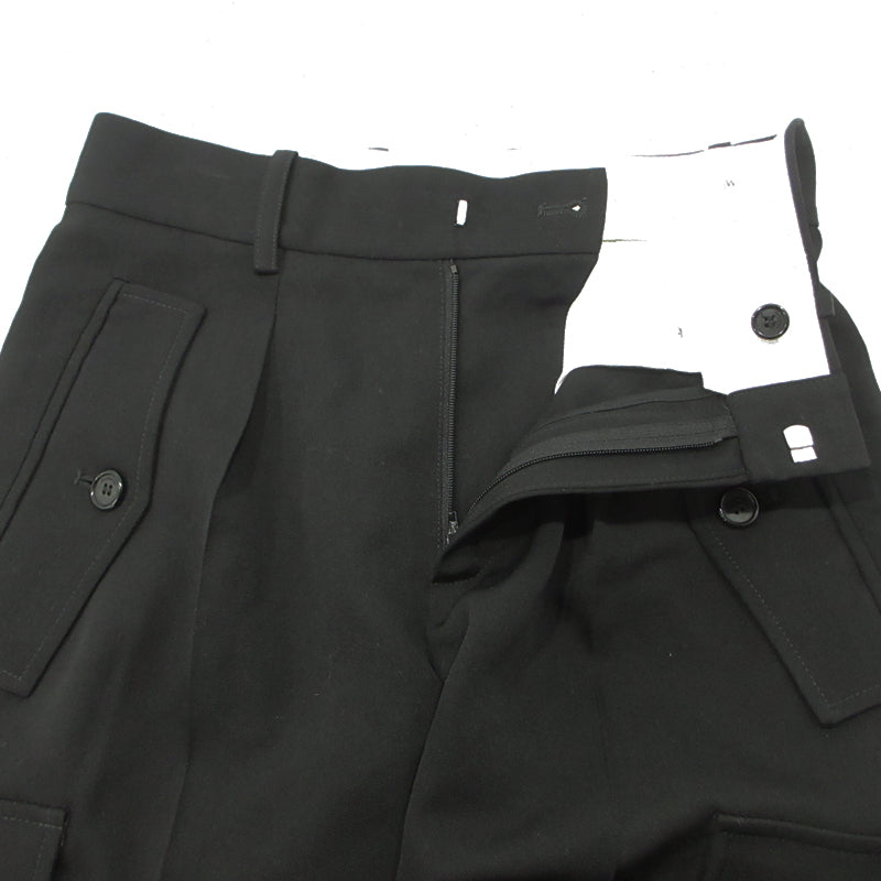 J.W.Anderson | ジェイダブリュアンダーソン ダブルヘムカーゴトラウザーズ カーゴパンツ カーゴパンツ ブラック サイズ：2【三重本店】