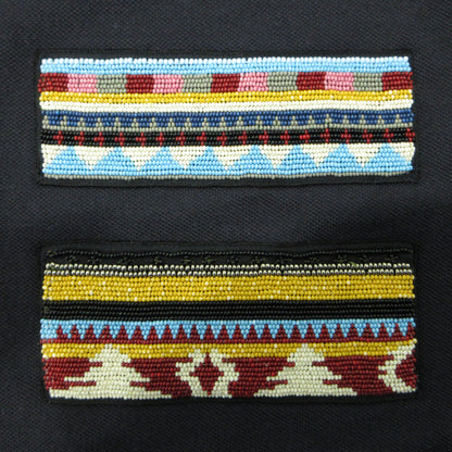 Valentino | ヴァレンチノ ビーズ刺繍 ポロシャツ RV3MH00GMSK ブラック ネイビー サイズ：L【三重本店】