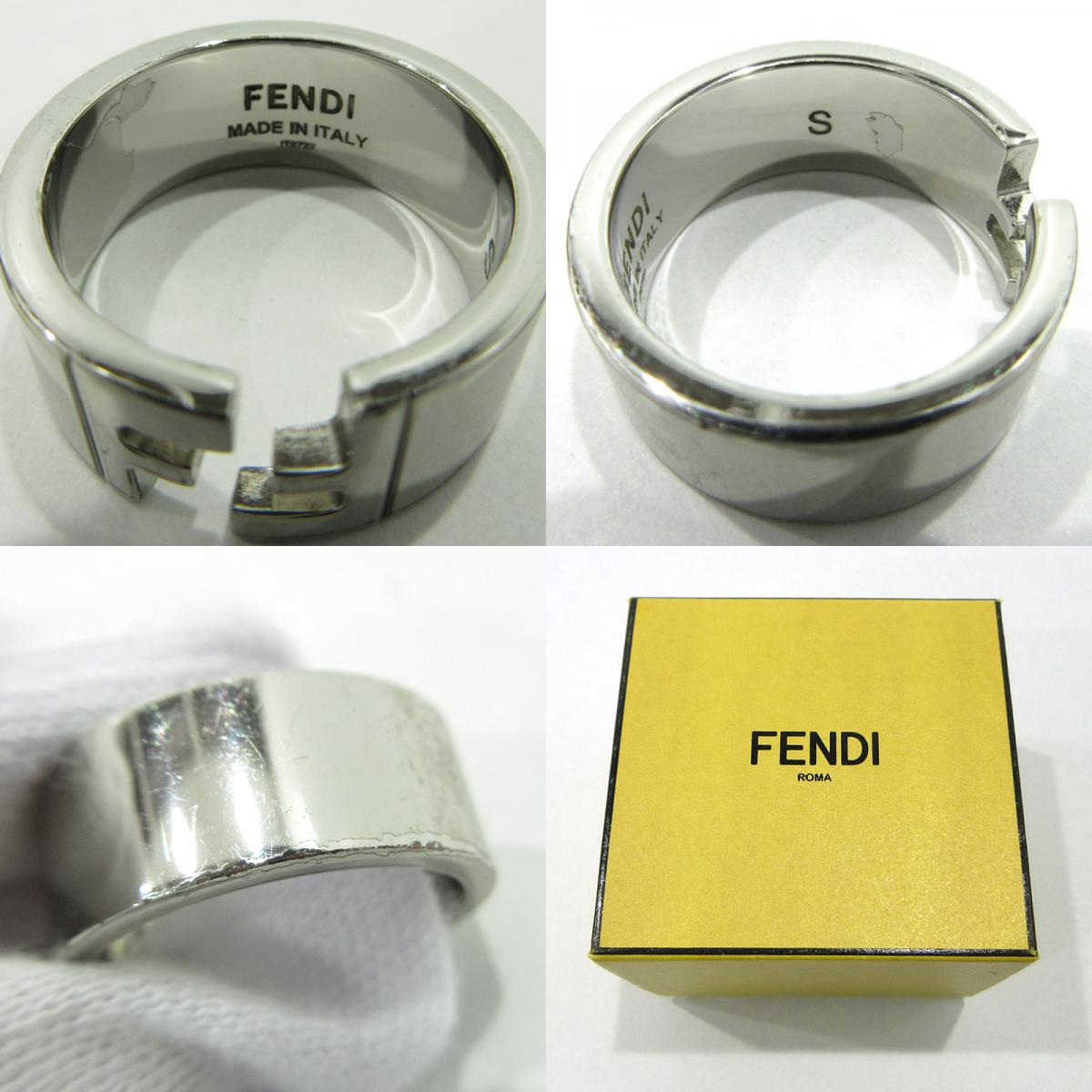 FENDI | フェンディ FFモチーフ バンドリング リング・指輪 7AJ193B08F0TH0 シルバー サイズ：S【三重本店】