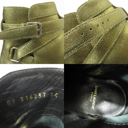 SAINT LAURENT | サンローラン ブーツ 316237 ゴールド 21cm【三重本店】
