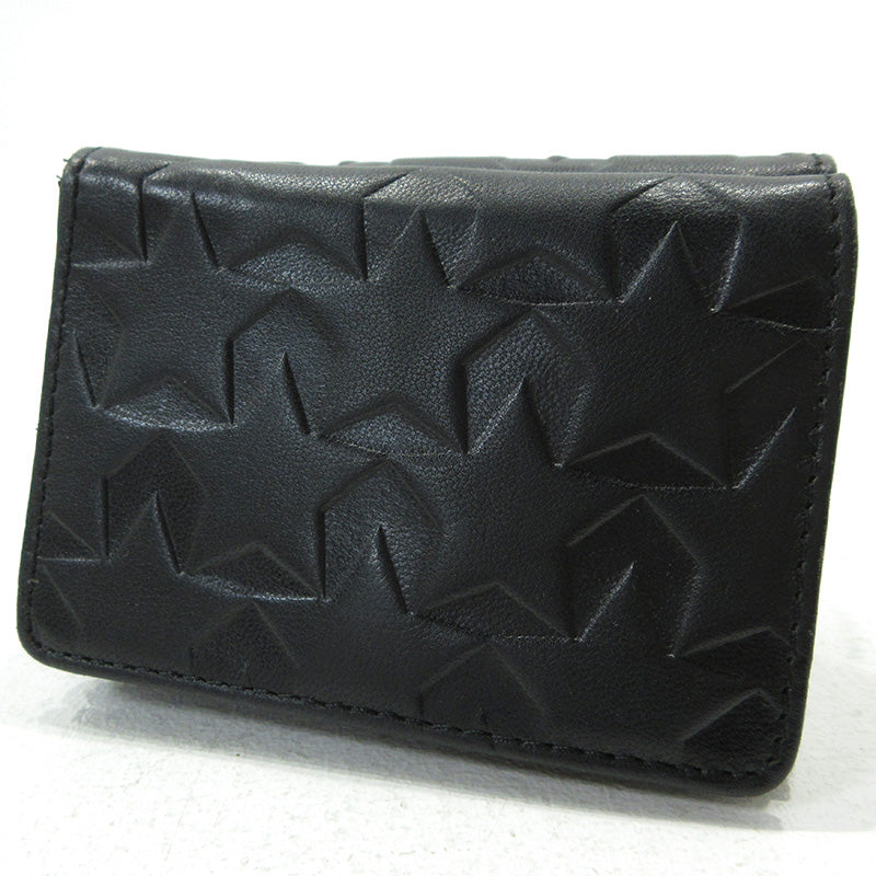 Hashibami | ハシバミ STAR MINI PASSCASE ミニウォレット 三つ折り財布 ブラック【三重本店】