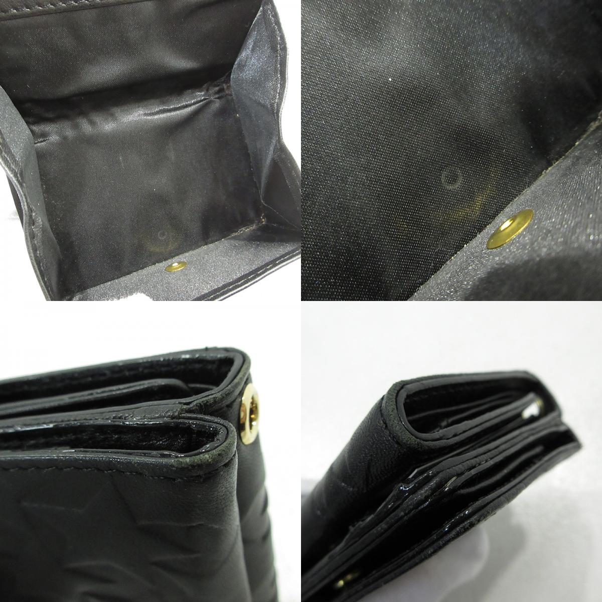 Hashibami | ハシバミ STAR MINI PASSCASE ミニウォレット 三つ折り財布 ブラック【三重本店】