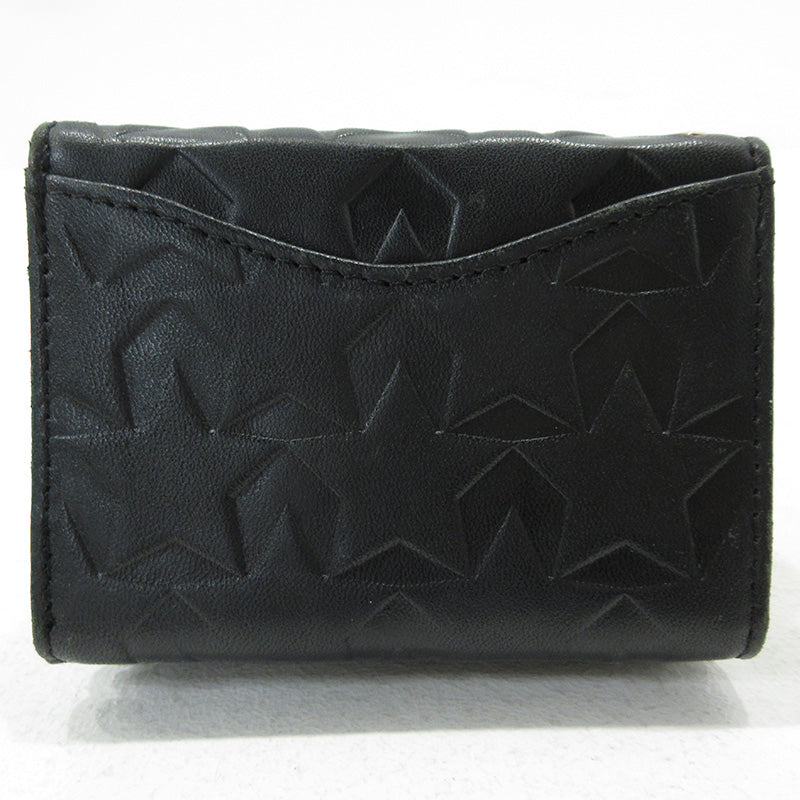 Hashibami | ハシバミ STAR MINI PASSCASE ミニウォレット 三つ折り財布 ブラック【三重本店】