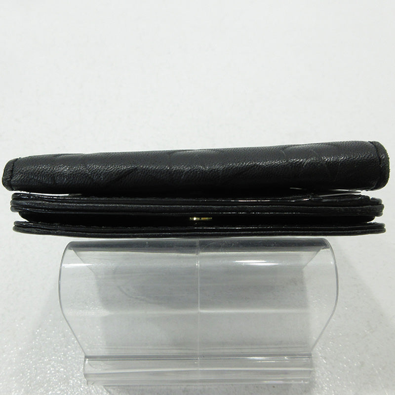 Hashibami | ハシバミ STAR MINI PASSCASE ミニウォレット 三つ折り財布 ブラック【三重本店】