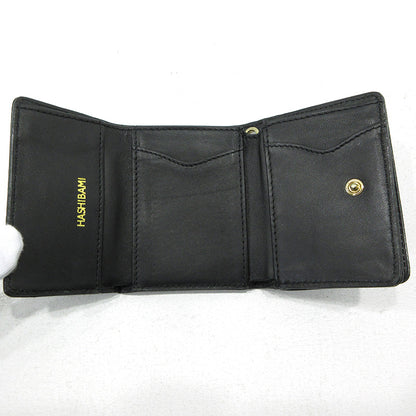 Hashibami | ハシバミ STAR MINI PASSCASE ミニウォレット 三つ折り財布 ブラック【三重本店】