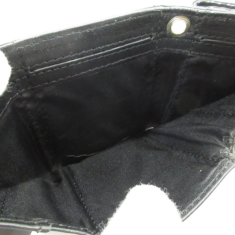 Hashibami | ハシバミ STAR MINI PASSCASE ミニウォレット 三つ折り財布 ブラック【三重本店】