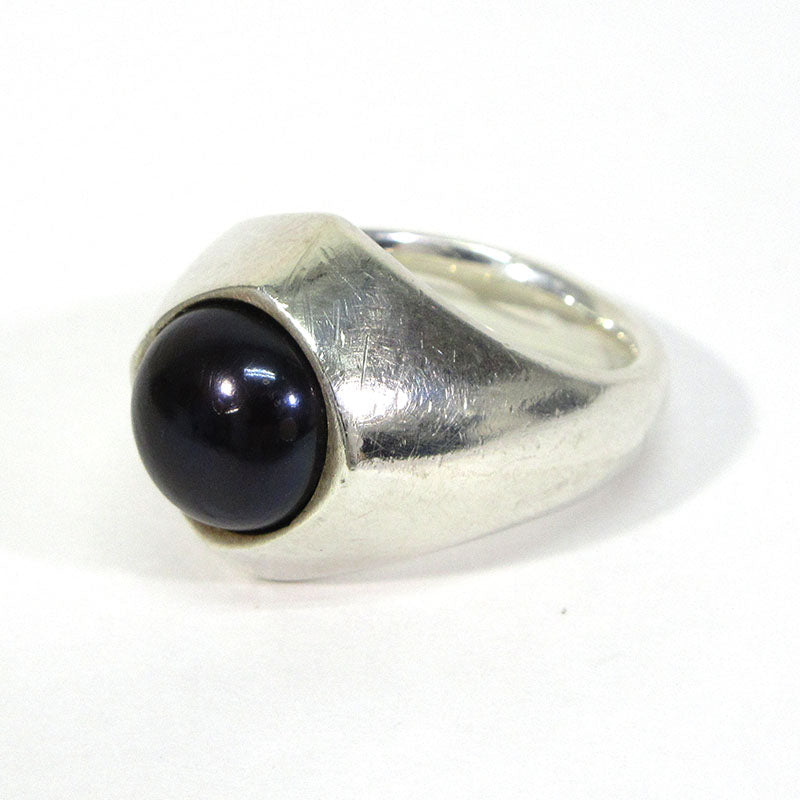 LAMP PEARL RING ランプパールリング リング・指輪 A-94 ブラック×シルバー【三重本店】