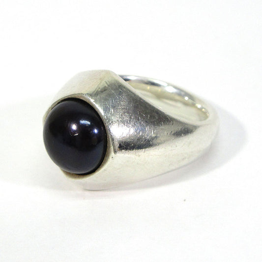 LAMP PEARL RING ランプパールリング リング・指輪 A-94 ブラック×シルバー【三重本店】