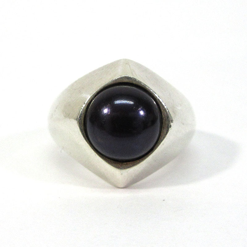LAMP PEARL RING ランプパールリング リング・指輪 A-94 ブラック×シルバー【三重本店】