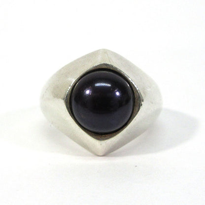 LAMP PEARL RING ランプパールリング リング・指輪 A-94 ブラック×シルバー【三重本店】