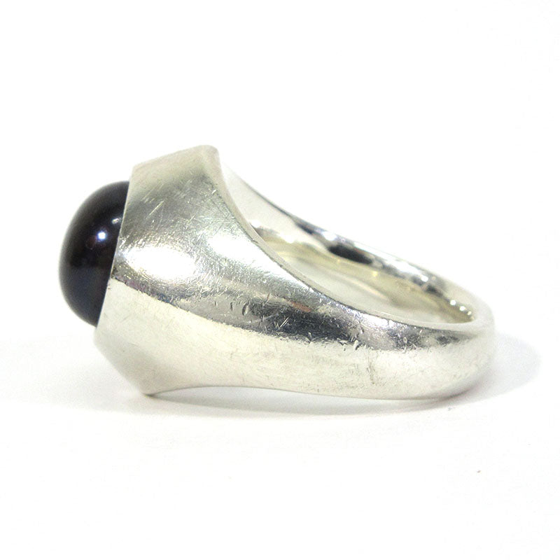 LAMP PEARL RING ランプパールリング リング・指輪 A-94 ブラック×シルバー【三重本店】