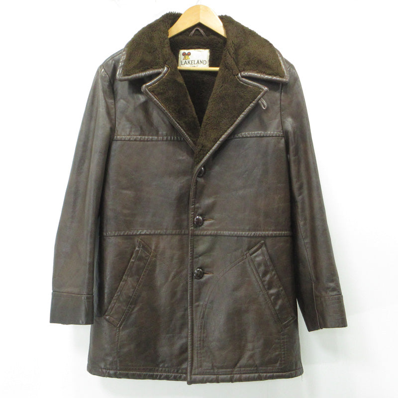 OLD | オールド LAKELAND｜レイクランド 70s ボアレザーコート レザージャケット レザー ブラウン サイズ：38【三重本店】