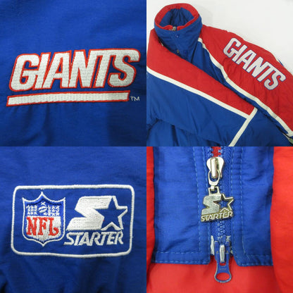 STARTER | スターター X NFL GIANTS 90s アメフト 中綿ジャケット ベンチコート 中綿ジャケット ブルー サイズ：L【三重本店】